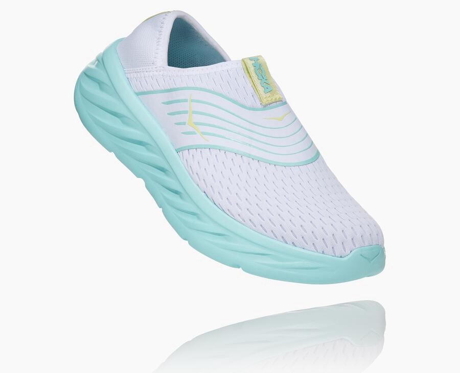 Sandale Hoka One One Ora Recovery Femme - Blanche/Bleu - DHG-851960